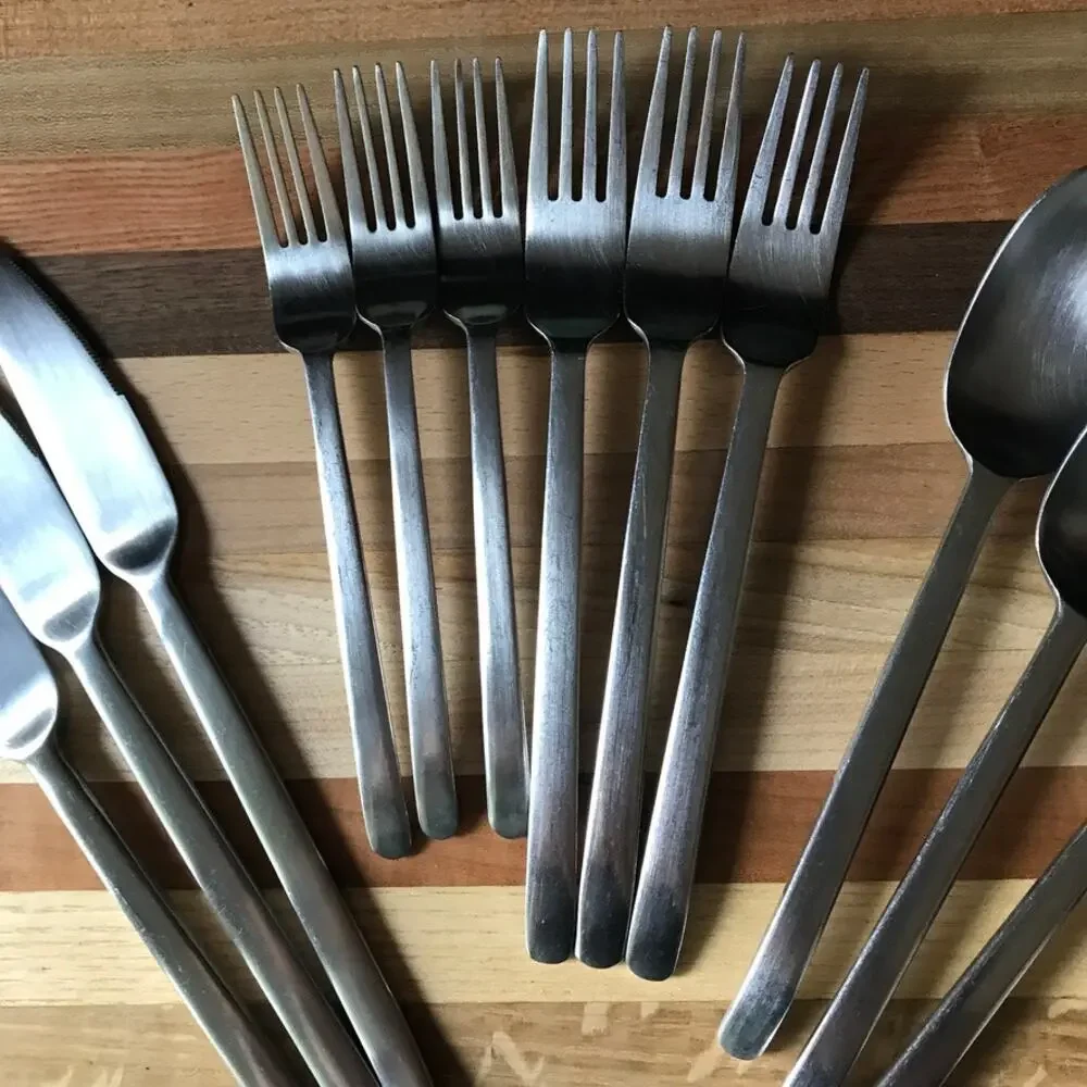 12-piece IKEA Stainless DATA Carl-Gustaf Jahnsson Satin Silverware, pre-owned